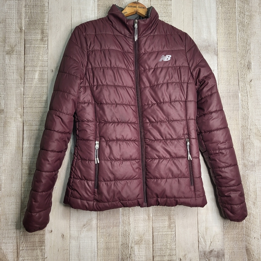 New Balance Women's Puffer Jacket - Burgundy